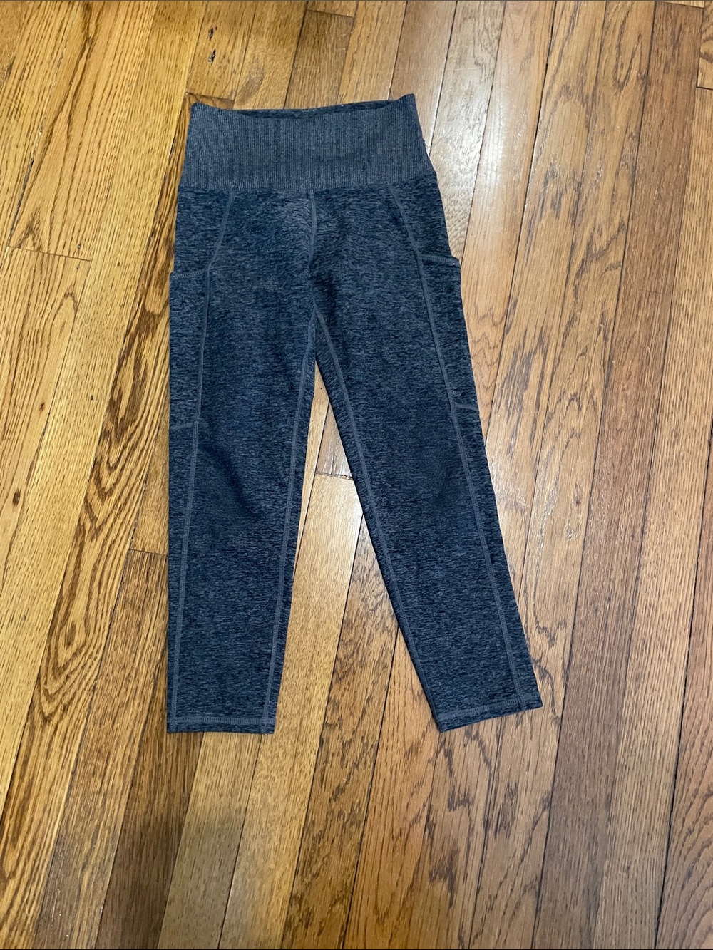 Kirkland Signature Dark Gray Girls' Active Leggings with High Waist